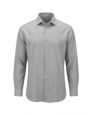 Calder Carmel Brushed Cotton Sport Shirt - Gray