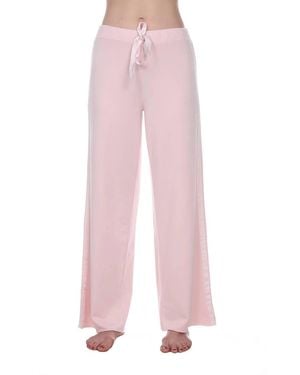 PJ Harlow Kimber Long French Terry Wide Leg Pant - Pink