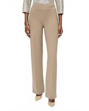 Joseph Ribkoff Pleated Straight Leg Pant - Natural