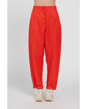 LĀU Giovanni High Waist Pants - Red