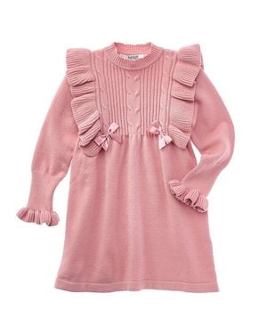 Badgley Mischka Ruffle Sweaterdress - Pink
