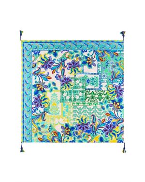 Johnny Was Michelle Silk Scarf - Blue