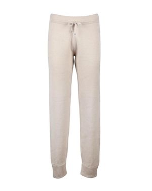 Eleventy Luxe Knit Cashmere Pants With Drawstring Waistband - Natural