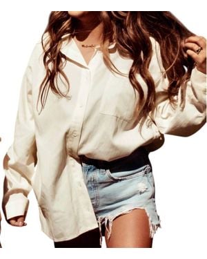Sadie & Sage Ciao Long Sleeve Shirt - Natural