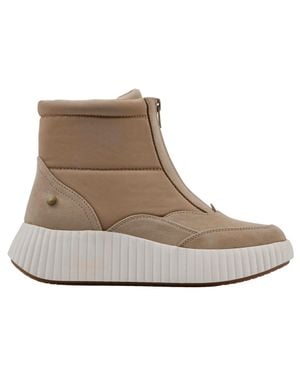 White Mountain Downtown Platform Booties Sand Multi Smooth W36157 - Brown