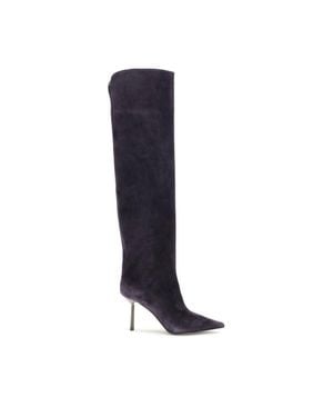 Le Silla Calf Leather Bos Taurus Over The Knee - Blue