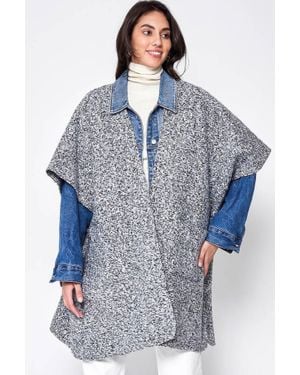 TRUEDAMES Open Front Pocket Kimono - Blue