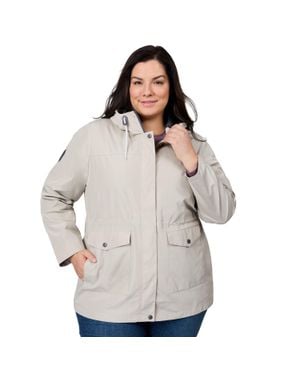 Free Country Plus Size Rain Away Anorak Rain Jacket - Gray