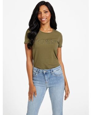 Guess Lizza Embroidered Logo Tee - Black