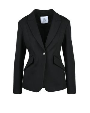 Douuod Viscose-Blend Fitted Jacket - Black