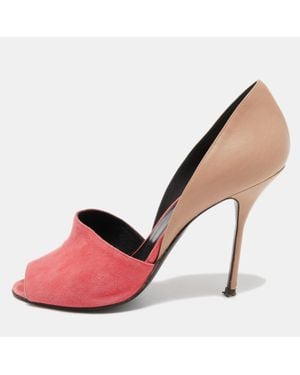 Pierre Hardy Leather And Suede Pumps - Pink