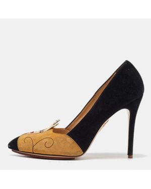 Charlotte Olympia Suede Sleeping Beauty Pumps - Blue