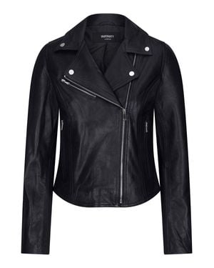 TruClothing Leather Biker Jacket - Black