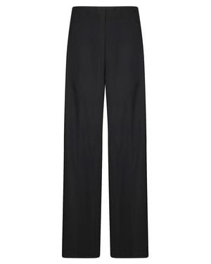 Stefano Mortari Wide-Leg Pants With High Elastic Waistband - Black