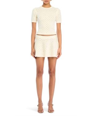 SER.O.YA Seren Knit Skirt - White