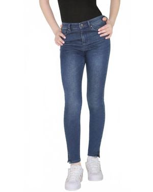 Tractr Ultra High Rise Basic Skinny Jeans - Blue