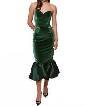 Hutch Laken Strapless Midi Dress - Green