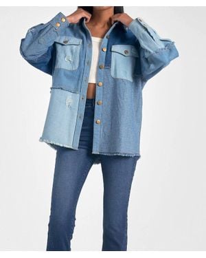 Elan Patchwork Jacket - Blue