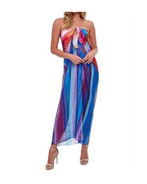 Gottex Full Length Pareo Cover Up - Blue