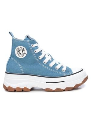 Xti Canvas Ankle Boots - Blue