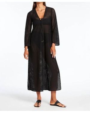 Jets by Jessika Allen Stretch Lace Maxi Kaftan - Black