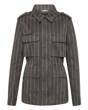 Philipp Plein Parka Crystal - Gray