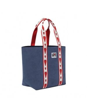 Brighton Velveteen Love Tote Bag - Blue