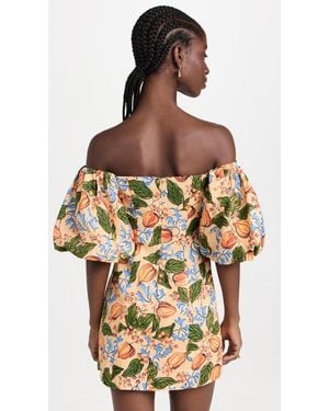 RHODE 100% Linen Mini Dali Dress, Capri Orchard, Floral Mini - Multicolor