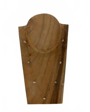 Blue Copper Herkimer Diamond Quartz Necklace - Green