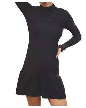 Sundays Andes Soft Mock Neck Mini Dress - Black
