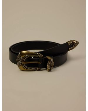 Lucky Brand Western Suede Belt - Brown