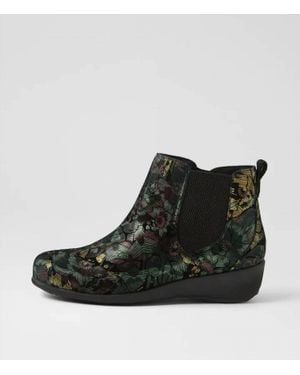 Ziera Shanghai Leather Ankle Boot - Black