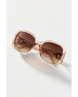 I-SEA Oversized Retro Sunglasses - Brown