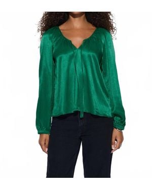Nation Ltd Ellie Tie Front Top - Green