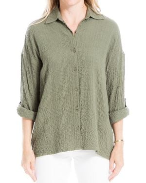 Max Studio Texture Shirt - Green