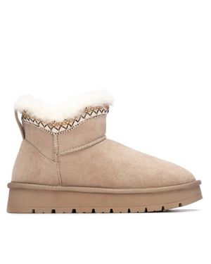 Xti Ankle Suede Boots - Natural