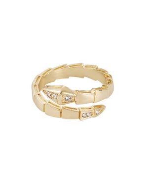 Adornia 14K Plated Snake Wrap Ring - Metallic