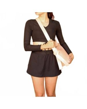 Lovyt Krina Winterly Crop Top - Black