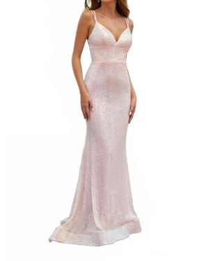 Amarra Fitted Resplendent Prom Dress - Purple