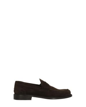 BERWICK 1707 Front Mask Suede Loafers - Black