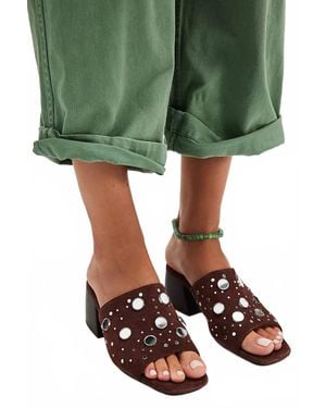 Free People Mirage Mules - Green