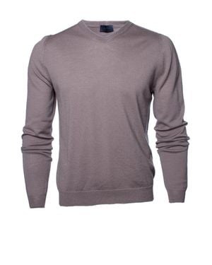 Lanvin Wool V Neck Sweater - Purple