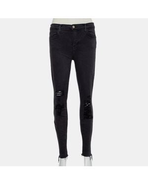 J Brand Demen Denim Distressed Skinny Alana Jeans - Blue