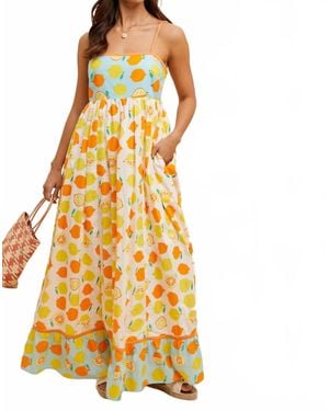 In-Loom Camila Contract Lemon Maxi Dress - Yellow