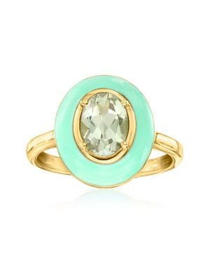 Ross-Simons Prasiolite Ring With Pastel Enamel - Green