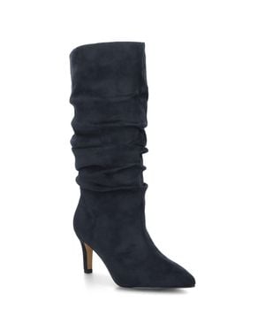 Journee Collection Sonnet Knee High Extra Wide-Calf Slouchy Boots - Blue