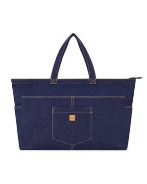C&C California Multi-Pocket Denim Tote Bag - Blue