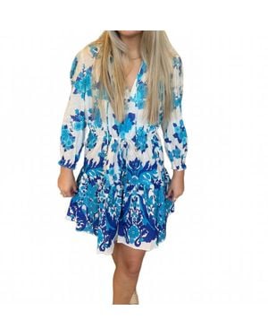 Flora Bea Cova Lagoon Dress - Blue