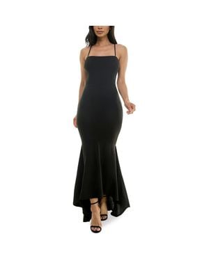 Emerald Sundae Juniors Hi-Low Formal Evening Dress - Black