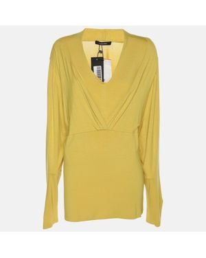 Elena Miro Jersey V Neck - Yellow